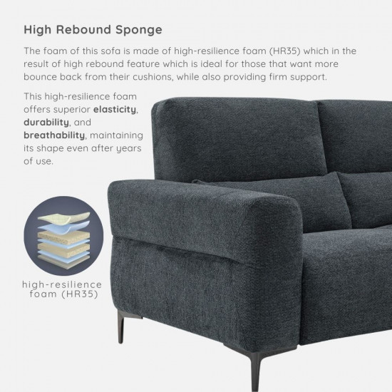 VIOLET 3 Seat Electric Recliner L-Shape Sofa L240-280 VIOLET 3 Seat Electric Recliner L-Shape Sofa L240-280